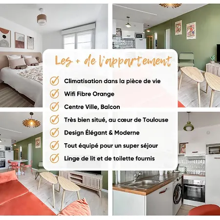 Cosy T3 Plein Centre, Clim & Balcon Toulouse